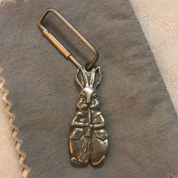 VINTAGE Pewter Jack Rabbit Keychain - Picture 7 of 11